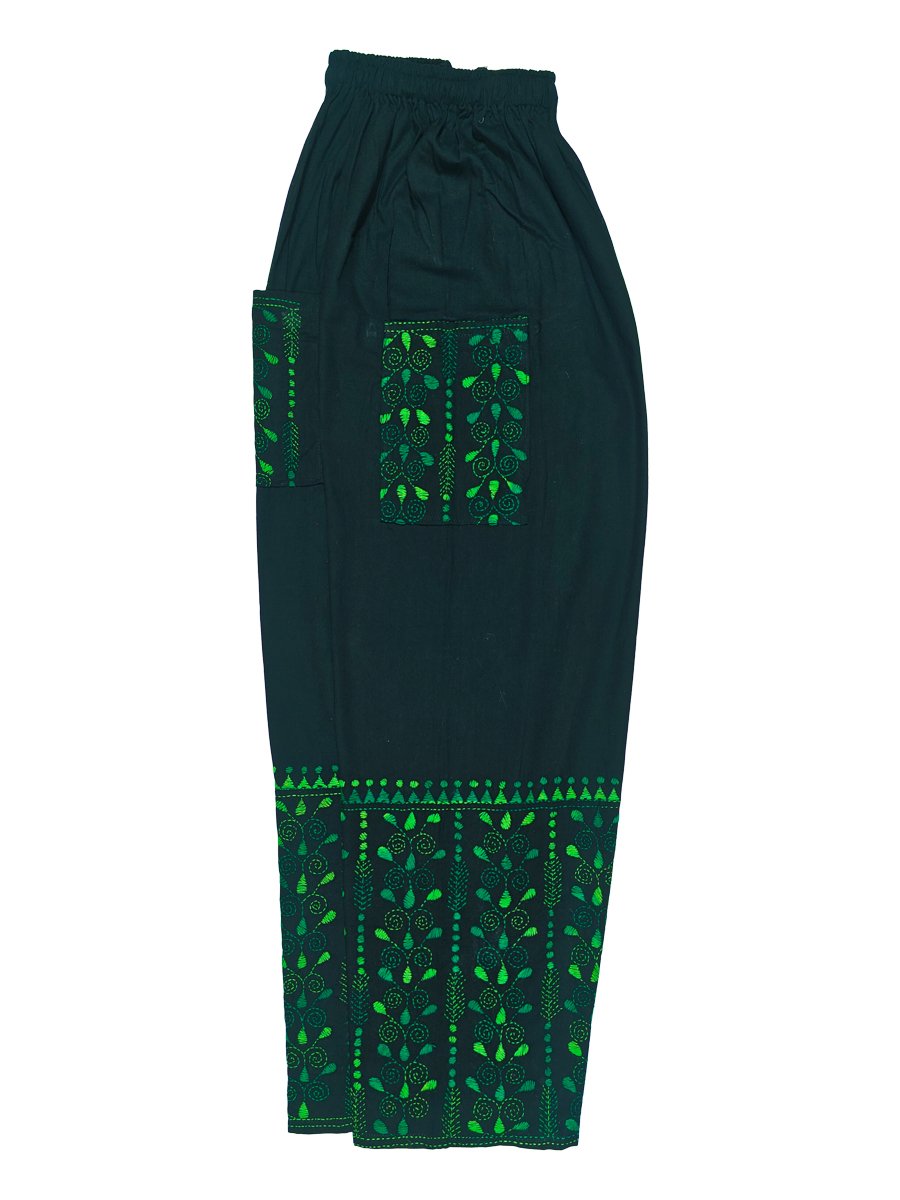 Kantha Embroidered Straight Pant - Image 2