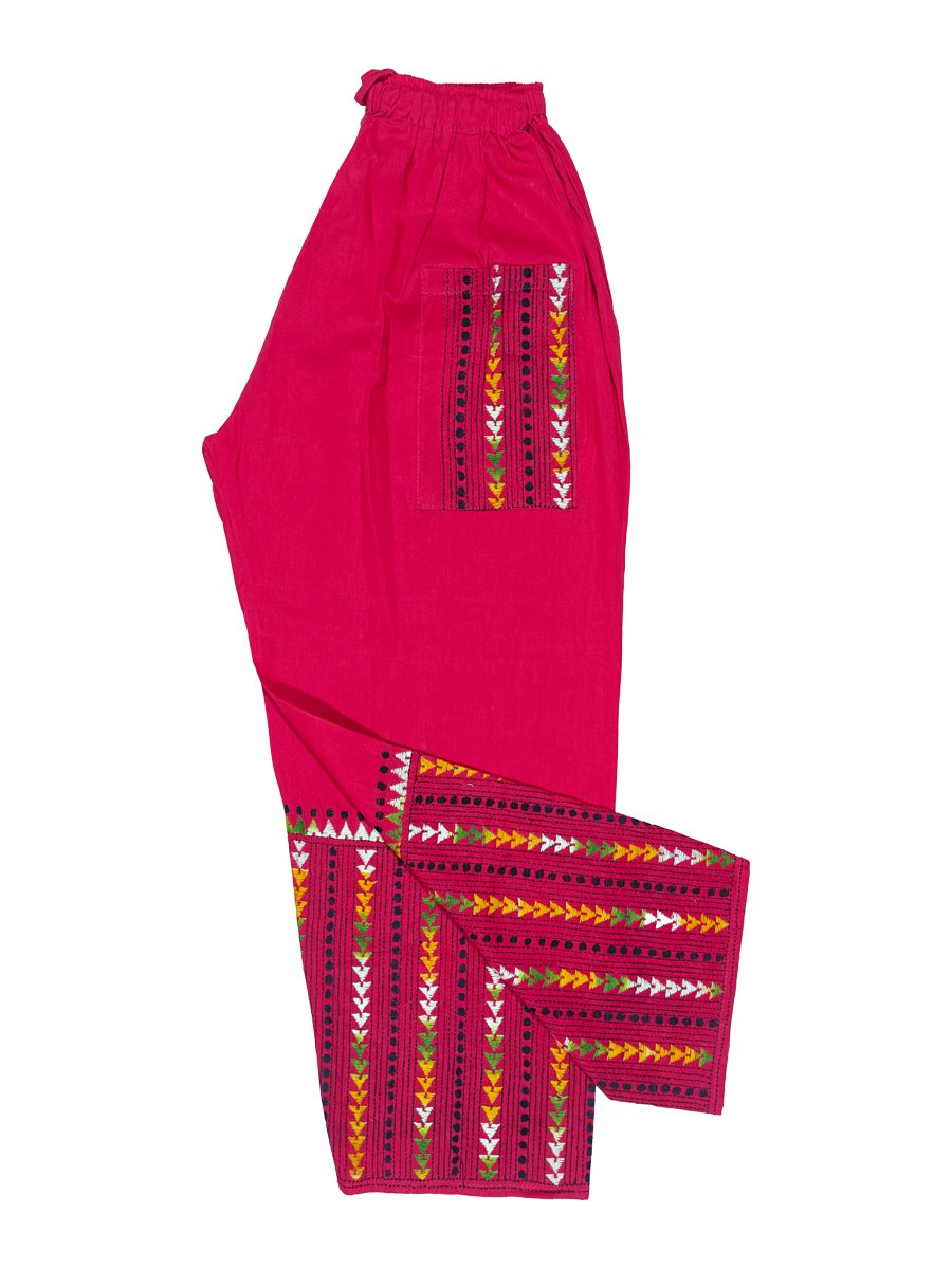 Kantha Embroidered Straight Pant - Image 4