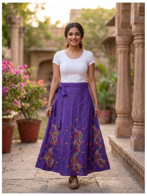 kantha wrap skirt