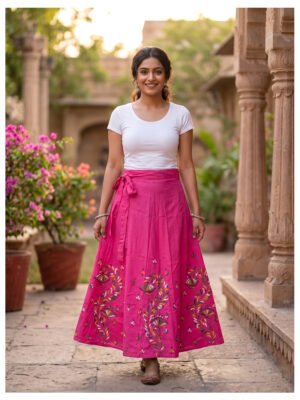 kantha-wrap skirt