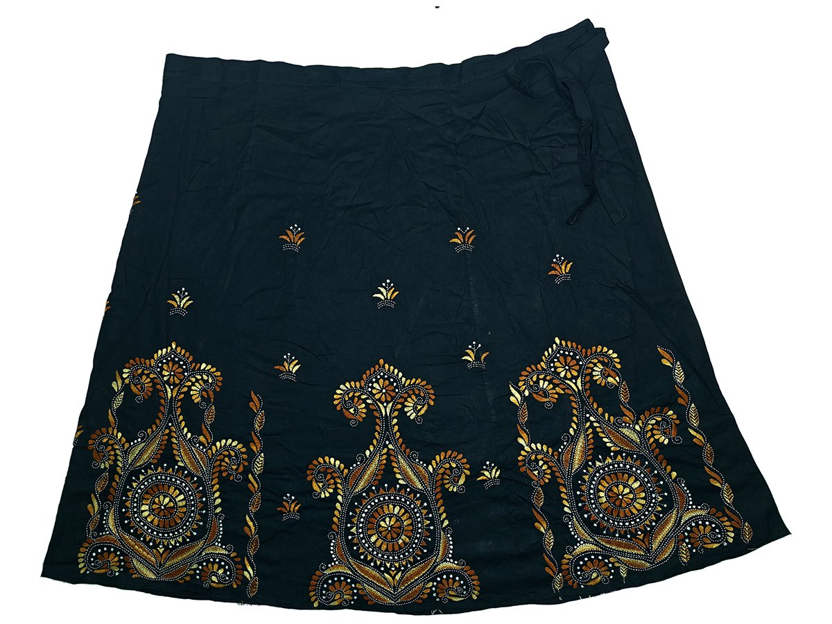 Kantha Stitched Wrap Around Skirt - Image 3